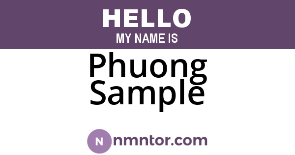 Phuong Sample