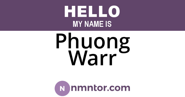 Phuong Warr