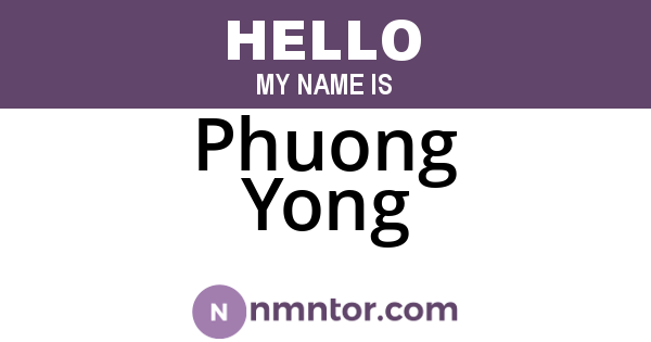 Phuong Yong