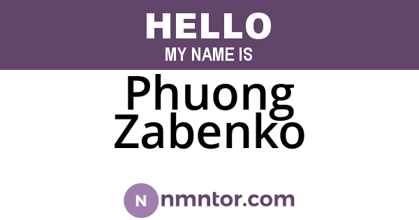 Phuong Zabenko