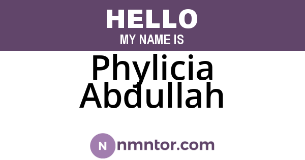 Phylicia Abdullah
