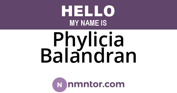 Phylicia Balandran