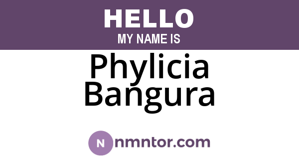 Phylicia Bangura