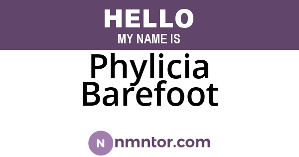 Phylicia Barefoot