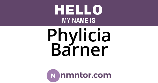 Phylicia Barner