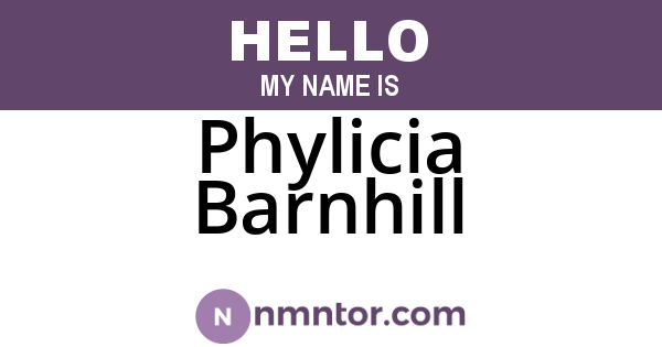 Phylicia Barnhill