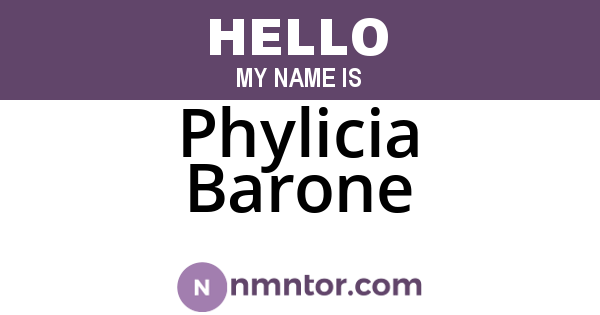 Phylicia Barone