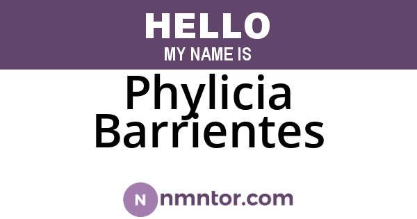 Phylicia Barrientes