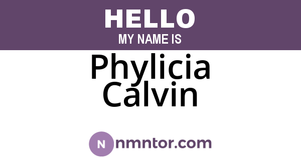 Phylicia Calvin