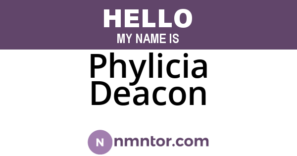 Phylicia Deacon