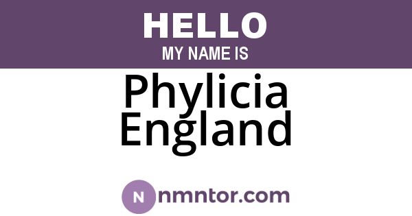 Phylicia England