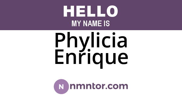 Phylicia Enrique