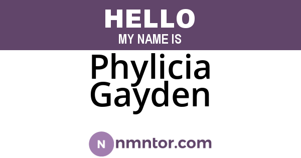 Phylicia Gayden