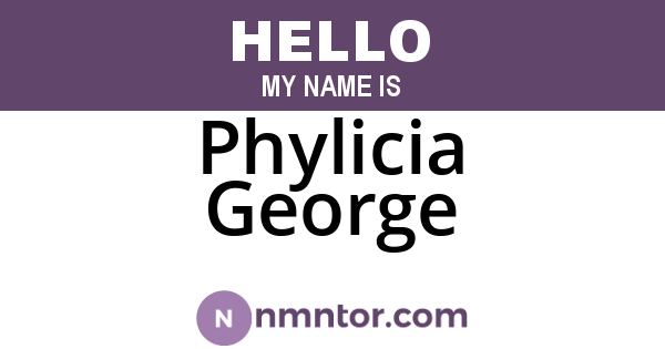 Phylicia George