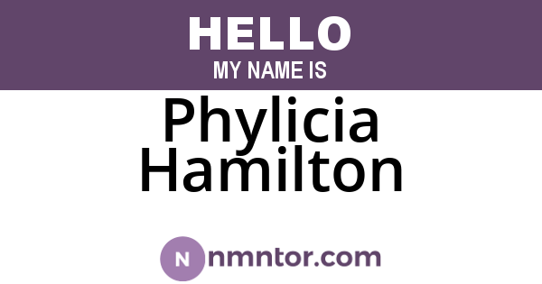 Phylicia Hamilton