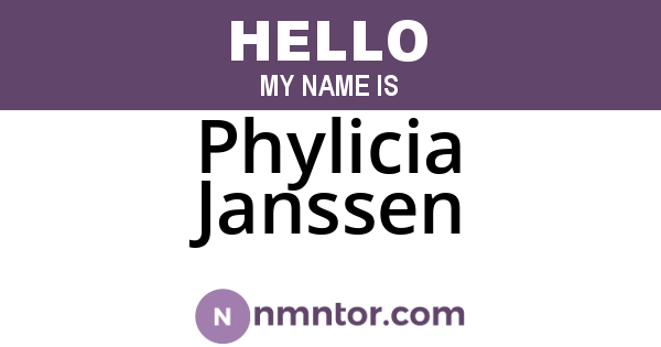 Phylicia Janssen