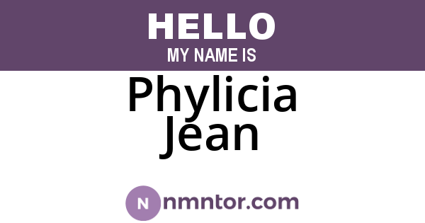 Phylicia Jean