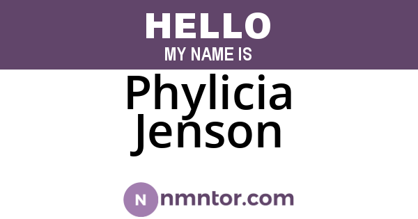 Phylicia Jenson