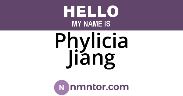 Phylicia Jiang