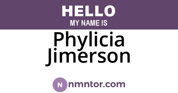 Phylicia Jimerson