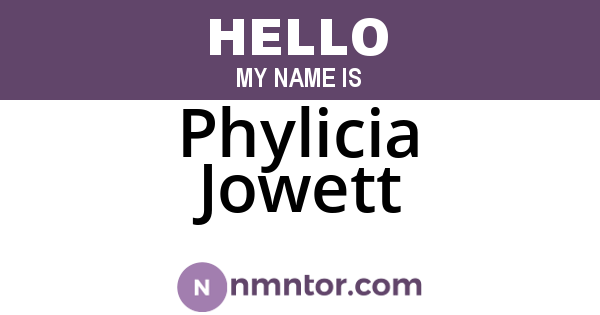 Phylicia Jowett