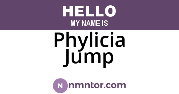 Phylicia Jump