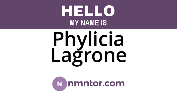 Phylicia Lagrone