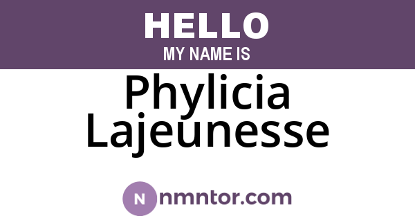 Phylicia Lajeunesse