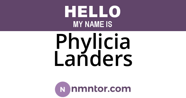 Phylicia Landers