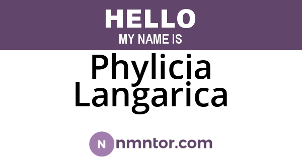 Phylicia Langarica
