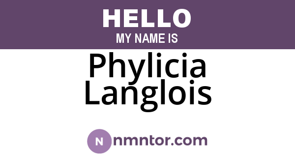 Phylicia Langlois