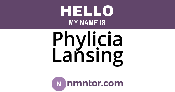 Phylicia Lansing