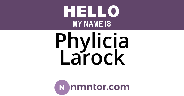 Phylicia Larock