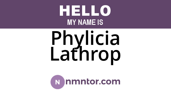 Phylicia Lathrop