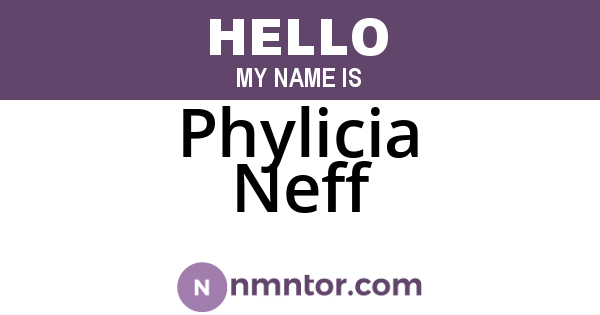 Phylicia Neff