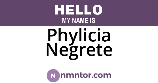 Phylicia Negrete