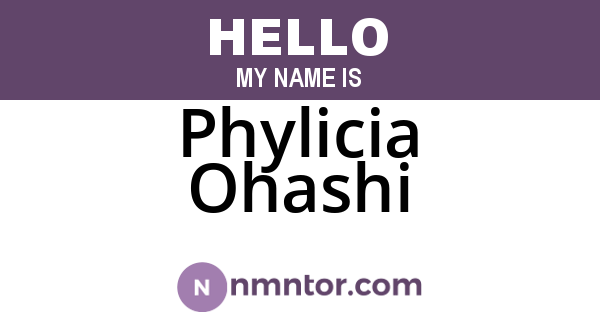 Phylicia Ohashi