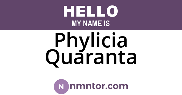 Phylicia Quaranta