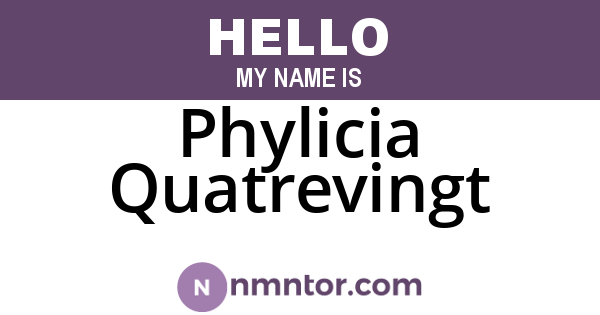 Phylicia Quatrevingt
