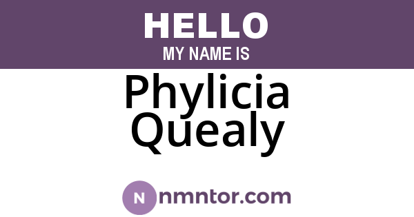 Phylicia Quealy