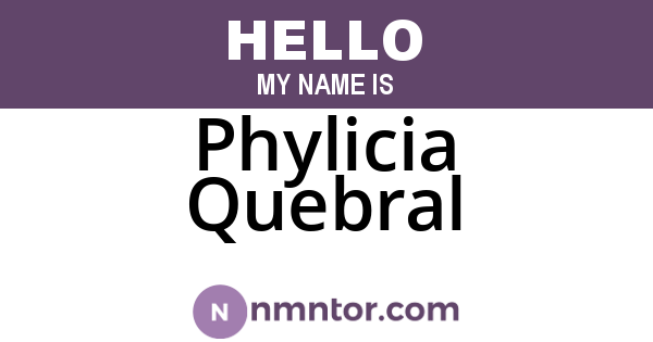 Phylicia Quebral