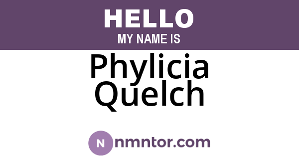 Phylicia Quelch