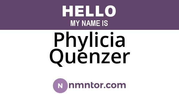 Phylicia Quenzer