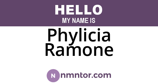 Phylicia Ramone