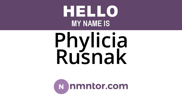 Phylicia Rusnak