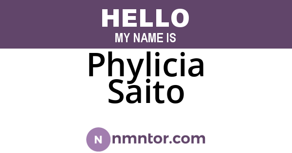 Phylicia Saito