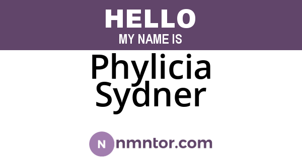 Phylicia Sydner