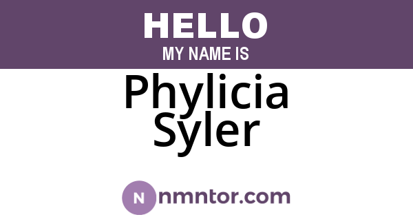Phylicia Syler