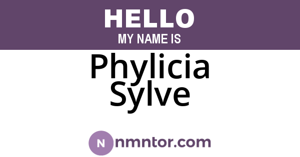 Phylicia Sylve