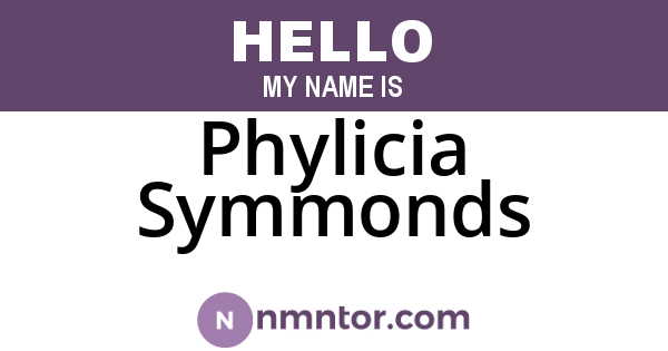 Phylicia Symmonds